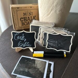 Set of 18 Mini Chalkboard Signs w/ Markers